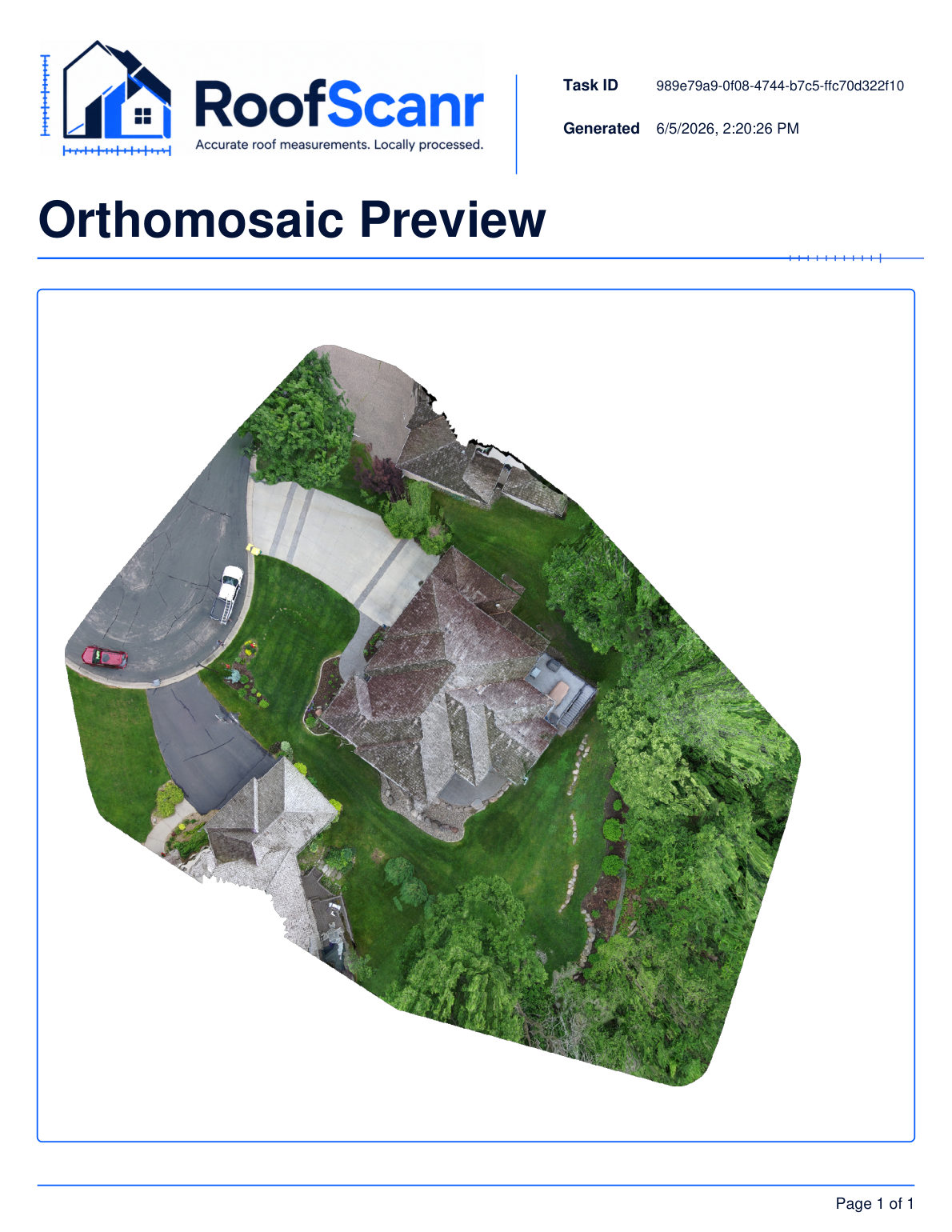 Orthomosaic preview
